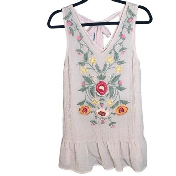 {Like New Entro Embroidered Pink Tunic Small} - Picture 1 of 5